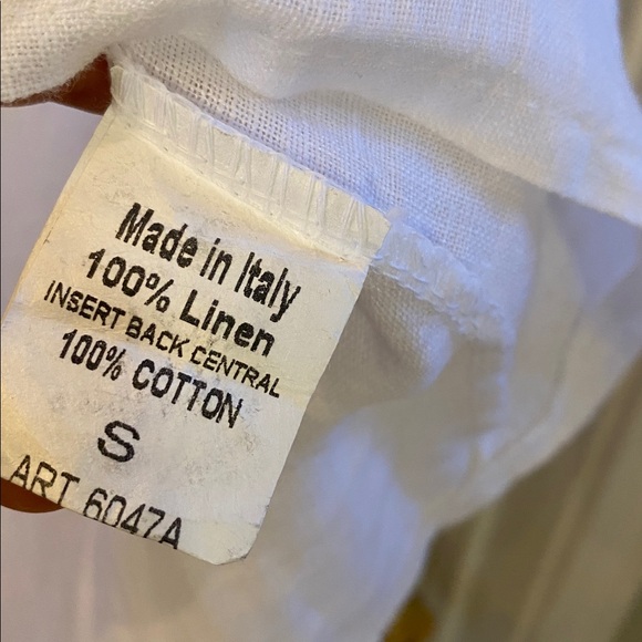 TERZO MILLENNIO Chic White Linen Blouse - Picture 12 of 12